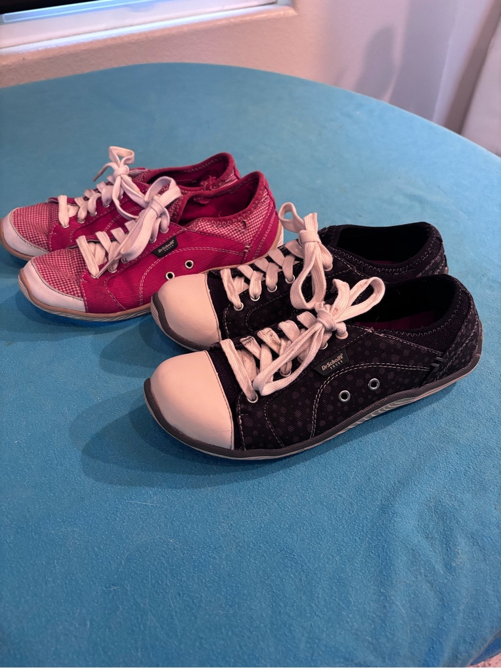 Dr. Scholl's Women's Lace-Up Sneakers in Red and Black